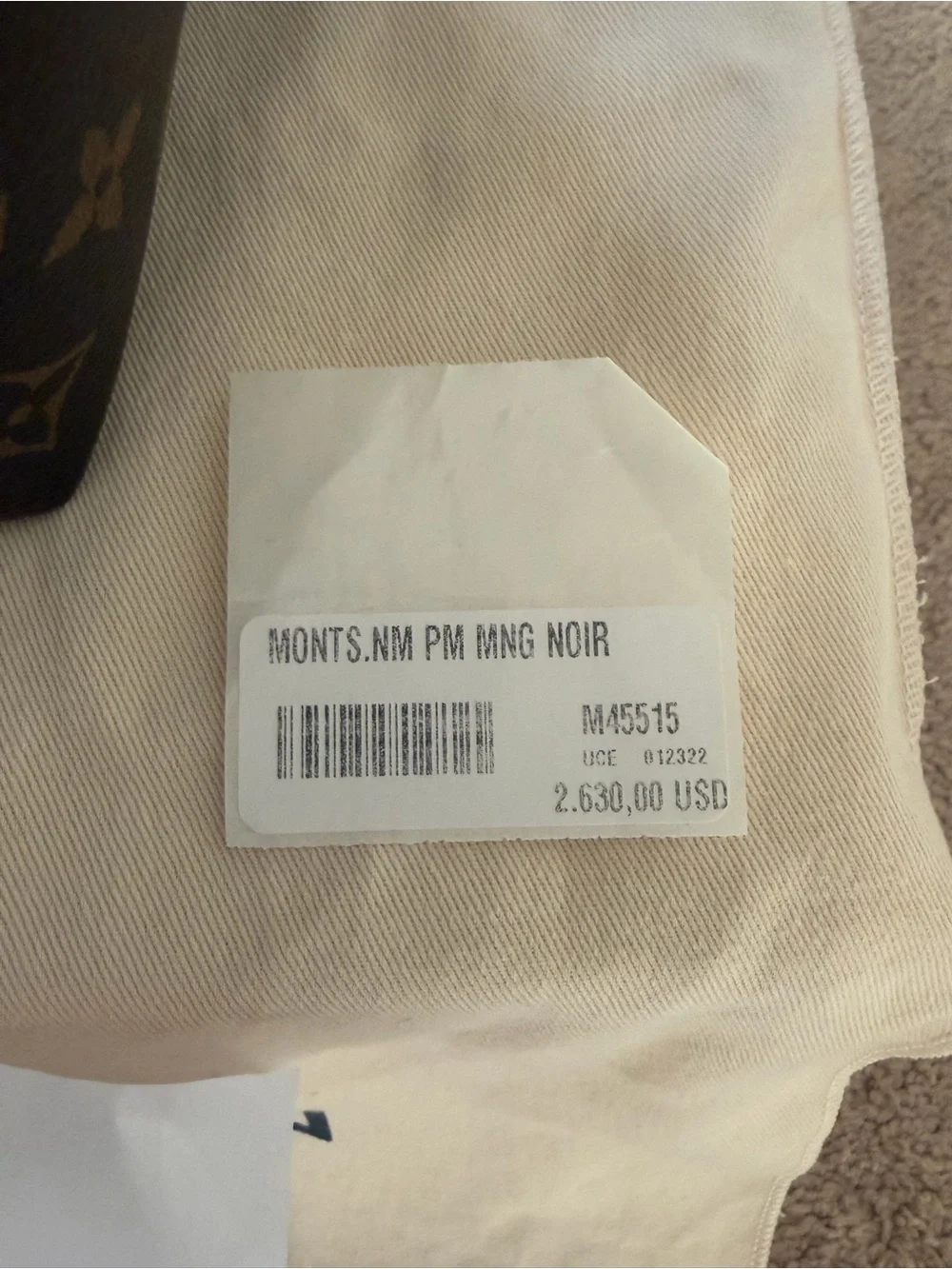 Louis Vuitton Monts Nm Pm Ming Noir